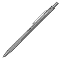 Scrikss Office Graph-X Satin Grey Mechanical Pencil With 2.0 mm Lead, 2B Grade, Mini Removable Sharpener, Push Mechanism, Titanium Plated, Swing Grip, 66345