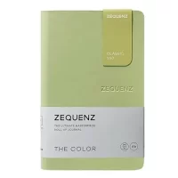 ZEQUENZ The Color Notebook Olive A6- Size Ruled 200 Pages Soft Cover 9x14cm, 80gsm Cream Coloured Paper 360 Degree Openable Flexible Roll Up Journal for Writing Sketching Fountain Pen Friendly
