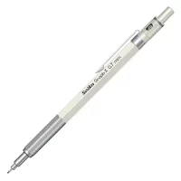 Scrikss Office Graph-X Ivory Satin Chrome Plated Mechanical Pencil with 0.7mm Lead of Grade 2B, Mini Interchangeable Eraser, Push Mechanism, Chrome Plated Swing Grip, 71332