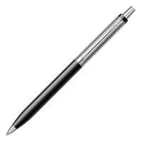 Scrikss Vintage 51 Ball Point Pen | Black | Click Mechanism | Lacquered Brass Lower Body | Stainless Steel Upper Body | Ideal for Office, Home, College, Gifting