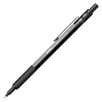Scrikss Graph-X 0.7mm Mechanical Pencil with 2B Lead, Dark Grey Brass Plated, Interchangeable Mini Eraser, Push Mechanism - 86206