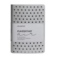 Zequenz Classic 360 Degree Air Hand Bound Soft Cover A6- Size Dotted 9×14 Journal Notebook Diary with Grey Cover & White Premium Paper, 256 Pages for Notes Writing Doodling