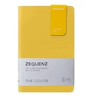 ZEQUENZ The Color Notebook Mustard A6- Size Blank 200 Pages Soft Cover 9x14cm, 80gsm Cream Coloured Paper 360 Degree Openable Flexible Roll Up Journal for Writing Sketching Fountain Pen Friendly