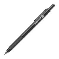 Scrikss Twist 2.0mm Mechanical Pencil with Lead, Matte Black Plated Aluminium Body, Mini Removable Sharpener, Push Mechanism, Retractile Function - Black