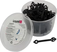 Laurel Sigma Black Bag Fastener 48mm | Seal Freezer Close Air-bubble Pouches Mailing Bag Plant Identifier Ideal in Workshop Garden Home | 90 Pieces