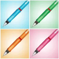 Rotring Visuclick 0.5mm Mechanical Pencils, 2B Lead, Blue, Green, Orange & Pink Barrel – Total 4 Pieces