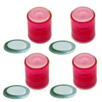 Laurel Pink Power Cylinder Fridge Magnet with Self Adhesive Metal Disc 14x25mm for Fridge Door Magnetic Map Screen Door Bulletin Notice White Board Attach Pen Scissors Keys to Filing Cabinet 4 Pieces