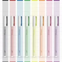 Scrikss Office Smoothie Gel Pen, Upper & Lower Body & Grip Made Of ABS Plastic, ABS Plastic Clip, 0.7mm Gel Refill – Assorted Colours Pens with Respective Coloured Refills – 8 Pieces Set