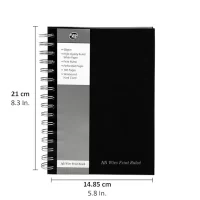 PUKKA PAD Black Wirebound A5 Pad, Single Ruled, 160 Pages, 90 GSM [Electronics]