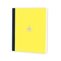 Flexbook Smartbook Series Yellow Ruled Note book with Black Closure used for Travelling Offices Writing, 17x24cm Large Size 70gsm Ivory Paper, 160 Pages, Bookmark, Inner Paper Pocket