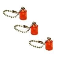 Laurel Power Cylinder Strong Magnet with Chain 14x25mm for Fridge Door Magnetic Map Screen Door Bulletin Notice White Board Attach Note Card Pen Scissors Keys to Filing Cabinet 3 Pieces Red Colour