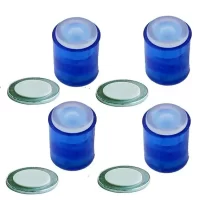 Laurel Blue Power Cylinder Fridge Magnet with Self Adhesive Metal Disc 14x25mm for Fridge Door Magnetic Map Screen Door Bulletin Notice White Board Attach Pen Scissors Keys to Filing Cabinet 4 Pieces