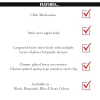 Scrikss Vintage 51 Mechanical Pencil | Burgundy | Click Mechanism | 0.7mm | Modern & Elegant Design | Ideal for Office, Home, College, Gifting