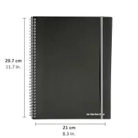 Pukka Pad Black Jotta Polyprop A4 Book, Single Ruled, 160 Pages, 80 GSM