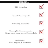 Scrikss Vintage 33 Mechanical Pencil | Blue | Click Mechanism | 0.7mm | Modern & Elegant Design | Ideal for Office, Home, College, Gifting