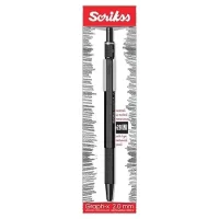 Scrikss 2.0mm Mechanical Clutch Lead Pen Pencil | Matt Black | Graph-X Series