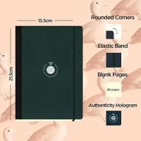 Flexbook Sketchbook Series Blank Note book with Black Closure used for Travelling Offices Writing, 15.5×21.5cm Medium Size 170gsm Ivory Paper, 96 Pages, Bookmark, Inner Paper Pocket