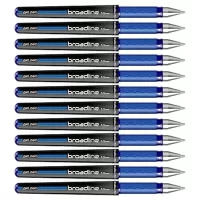 Scrikss Office Broadline 1.0mm Gel Pen - Fast Dry Gel Ink, Smooth Writing - Set of 12 Pens - Blue