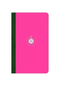 flexbook Smartbook 13 x 21 Ruled Notebook | Pink Eco Paper Cover | Medium Size Note book | 70gsm Fabriano Ivory Paper | 160 Ruled Pages with Green Linen Spine…
