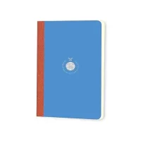 flexbook Smartbook 13 x 21 Ruled Notebook | Blue Eco Paper Cover | Medium Size Note book | 70gsm Fabriano Ivory Paper | 160 Ruled Pages with Orange Linen Spine…