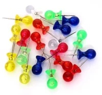 Laurel Pin Magazine – Crystal Coloured Push Pins for Drawing Cockboard Bulletin Notice Pin Board, Pins Map Tacks for Office College School Home Institution Organizations