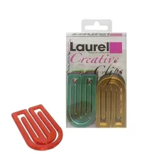 Laurel KingKlip for Organizing Sorting Documents Map Tabs Bookmark Crystal Colours Feather Light Paper Clip 50 mm Holds 2 to 50 Sheets Strong Smooth & Round Shaped U Clip for SOHO - 20 Clips Pack