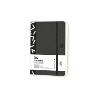 flexbook Vision Series Black Ruled Notebook used for Travelling Offices Writing, 9x14cm Pocket Size Note Book 85gsm Ivory Paper, 192 Pages with lines, Bookmark, Inner Paper Pocket