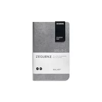 ZEQUENZ Classic 360 Degree Galaxy Hand Bound Soft Cover A6- Size Blank Journal Notebook Diary with Silver Cover & White Premium Paper, 256 pages for Notes Writing Doodling