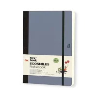 Flexbook Ecosmiles 13 X 21cm Ecofriendly Ruled Notebook | Lavender Cover from Favini Crush ECO Paper from Natural Material | A5 Size Note Book | 100gsm Eco Citrus Paper | 192 Ruled Pages | Black Elastic Closure…