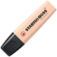 STABILO Highlighter BOSS ORIGINAL NatureCOLORS – Pack of 4 – Beige, Warm Grey, Earth Green, Black