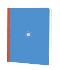 flexbook Smartbook 21 x 29 Ruled Notebook | Blue Eco Paper Cover | A4 Size Note book | 70gsm Fabriano Ivory Paper | 160 Ruled Pages with Orange Linen Spine…