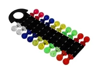 Laurel Pin Magazine - Crystal Coloured Push Pins for Drawing Cockboard Bulletin Notice Pin Board, Pins Map Tacks for Office College School Home Institution Organizations