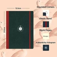 Flexbook Sketchbook Series Blank Note book with Red Closure used for Travelling Offices Writing, 15.5×21.5cm Medium Size 170gsm Ivory Paper, 96 Pages, Bookmark, Inner Paper Pocket