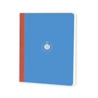 Flexbook Smartbook Series Blue Ruled Note book with Orange Closure used for Travelling Offices Writing, 17x24cm Large Size 70gsm Ivory Paper, 160 Pages, Bookmark, Inner Paper Pocket