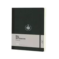 Flexbook Notebook Series Black Ruled Note book with Black Closure used for Travelling Offices Writing, 17x24cm Large Size 85gsm Ivory Paper, 192 Pages, Bookmark, Inner Paper Pocket