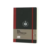 Flexbook Flex Global Series Open Date A5 (Minus) Size 13 x 21 cm 192 Pages Medium Ruled Single Line Notebook Organizer Planner with Elastic Band, Red - Black Cover, 85gsm Fabriano Ivory Paper