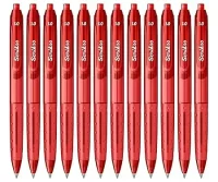 Scrikss Office Hybrid Ballpoint Pen 12 Pcs Pack Red