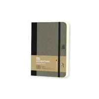 flexbook Adventure Series 9 x 14 cms - A6 (Minus) Pocket Size 192 Ruled Line Pages Notebook | 85gsm Fabriano Ivory Paper | Elephant Textured Leatherette Grey Cover | Elastic Band Closure