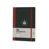 Flexbook Notebook Series Special Black Ruled Note book with Red Closure used for Travelling Offices Writing, 13x21cm Medium Size 85gsm Ivory Paper, 192 Pages, Bookmark, Inner Paper Pocket