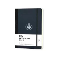 flexbook Notebook, 192 Pages Ruled Note Blank Pages 13 x 21 cm Black Cover/Black Back [office_product]…