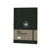 Flexbook Flex Global Series Open Date A5 (Minus) Size 13 x 21 cm 192 Pages Medium Ruled Single Line Notebook Organizer Planner with Elastic Band, Black Cover, 85gsm Fabriano Ivory Paper