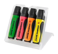 STABILO Highlighter BOSS EXECUTIVE – Pack of 4 – green, pink, orange, yellow
