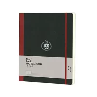 flexbook Notebook Series Black Ruled Note book with Red Closure used for Travelling Offices Writing, 17x24cm Large Size 85gsm Ivory Paper, 192 Pages, Bookmark, Inner Paper Pocket, (21.00012)