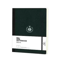 flexbook Notebook Series Black Blank Note book with Black Closure used for Travelling Offices Writing, 17x24cm Large Size 85gsm Ivory Paper, 192 Pages, Bookmark, Inner Paper Pocket, (21.00001)