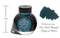 Colorverse Map of Mars | Green | Fountain Pen Ink | 5ml | Dye Based Ink | Pipette Included | Mini Collection | The Red Planet Series