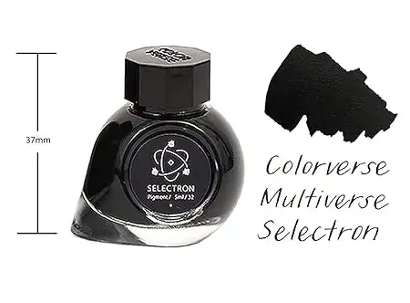 Colorverse Selectron _ Black _ Fountain Pen Ink _ 5ml _ Dye Based Ink _ Pipette Included _ Mini Collection _ Multiverse Series (1)