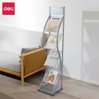 DELI W9309 MAGAZINE STAND GRY 1 T