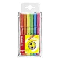 STABILO Highlighter flash – Pack of 6 – Assorted Colours