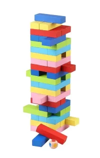 COLOUR STACKRR 54 PCS WITH WOODEN DICE