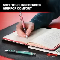 Rotring Tikky Pastel Ballpoint Pens | Blue Ink | Medium Point (1.0mm) | Tea Rose Barrels | Lightweight with Rubberised Grip…